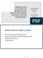 Plant Design and Feasibility Study of Dichloromethane Manufacturing Facility in The Philippines