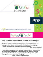 The Fun Way To Learn English: Delivering Quality Early Childhood Learning Programs For Over Ten Years