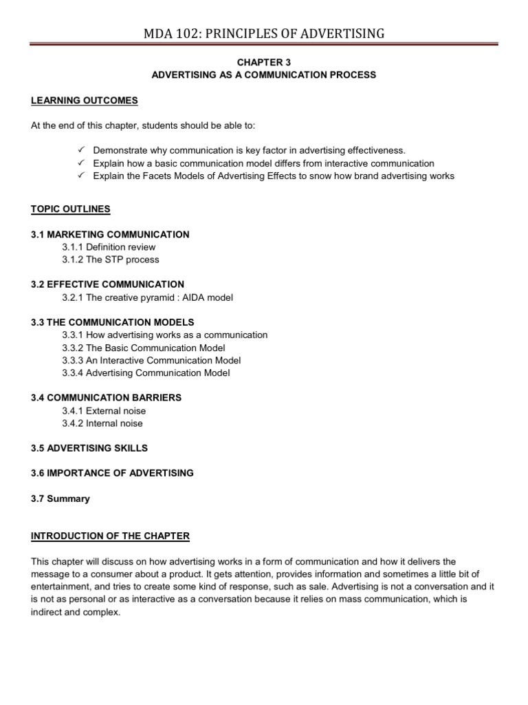 Chapter 3 Principles Ads Market Segmentation Marketing Communications