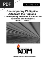 SHS12 - Q1 - Mod5 - Contemporary Philippine Arts From The Regions Contemporary Art Forms Based On The Elements and Principles - v3