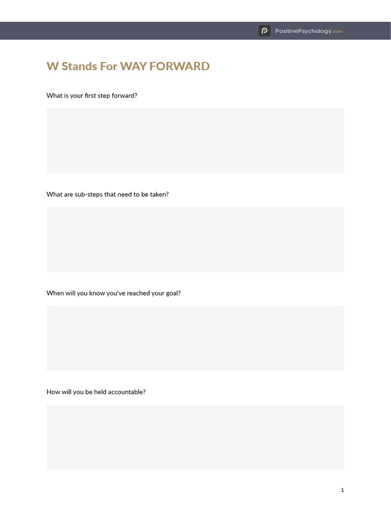GROW - W-Stands-For-WAY-FORWARD PDF | PDF | Career & Growth | Self ...