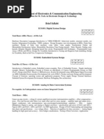 Department of Electronics & Communication Engineering: Syllabus For M. Tech. in Electronic Design & Technology