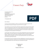 Letter from Arlene Foster to Taoiseach - ROI Collusion