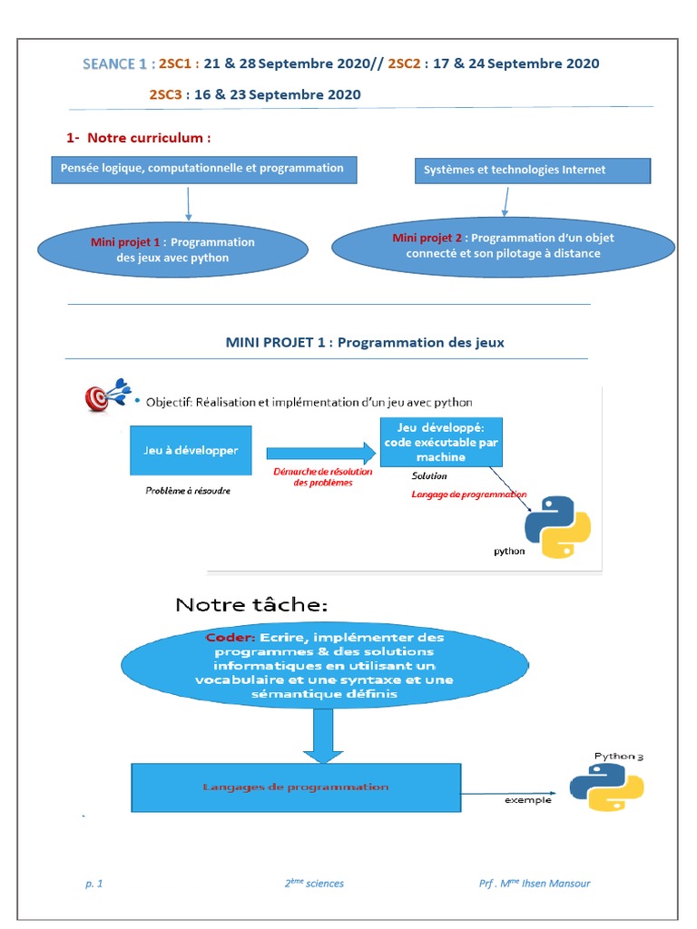 Programmation Python en 2ème Science | PDF | Structure de contrôle ...