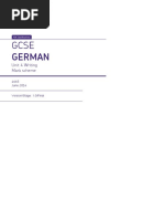 German: Unit 4 Writing Mark Scheme