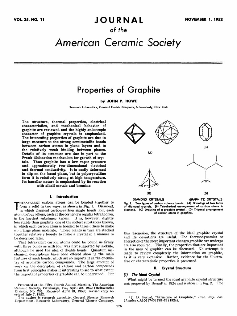 Properties and Structure of Graphite | PDF | Electrical Resistivity And ...