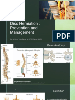 Disc Herniation Prevention and Management