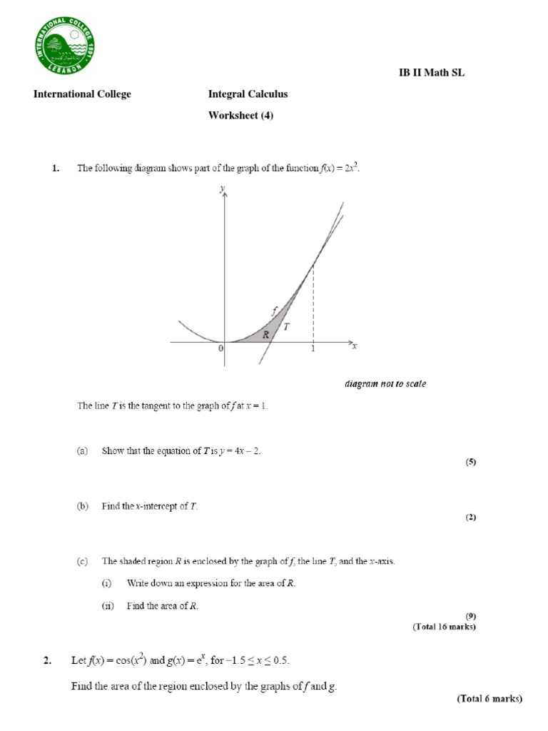 Calculus and Geometry in IB Math SL | PDF | Tangent | Velocity