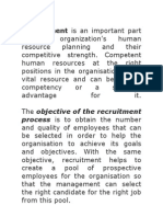 Recruitment Is An Important Part of An Organization