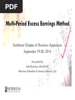 Multi-Period Excess Earnings Method: Southeast Chapter of Business Appraisers September 19-20, 2014