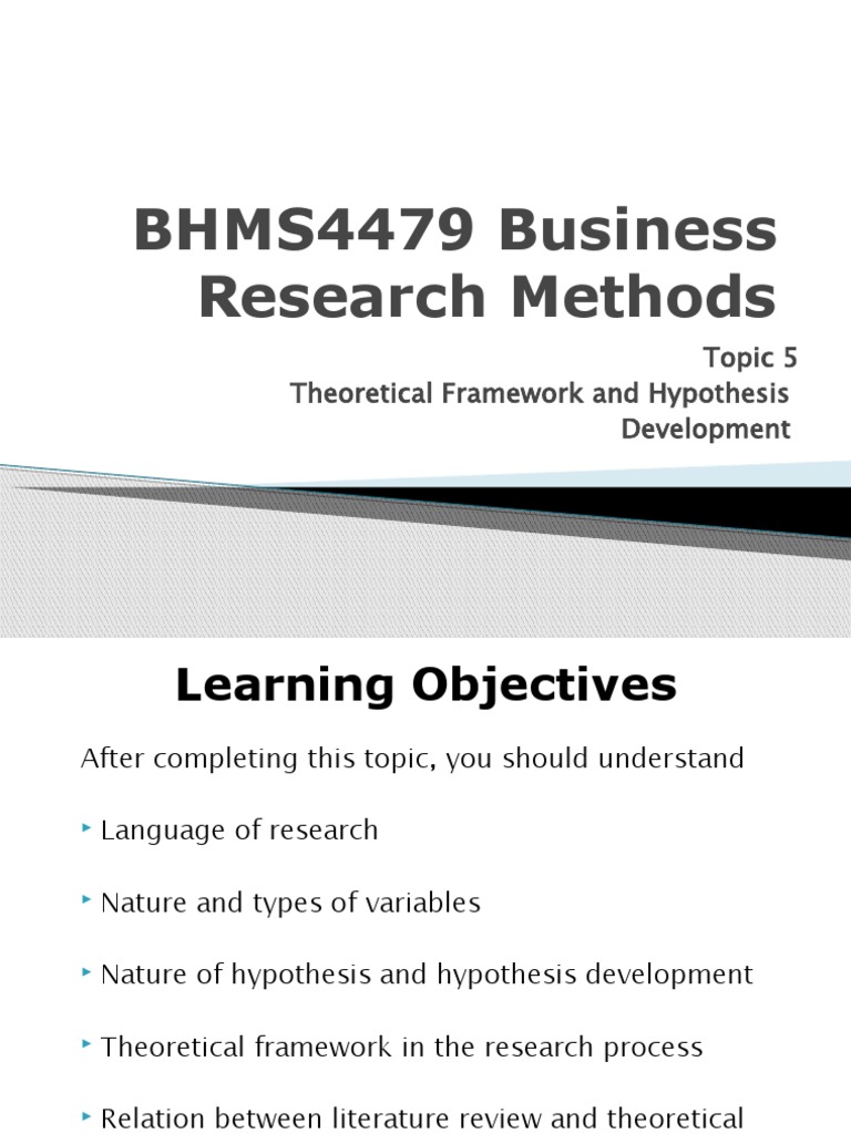 Theoretical Framework in Quantitative Research | PDF | Hypothesis ...