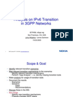Analysis On Ipv6 Transition in 3Gpp Networks