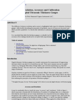 On Resolution, Accuracy and Calibrationof Digital Ultrasonic Thickness Gauges