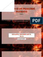Covid-19 On Pediatric Patients Part 1 (10-15 Solano)
