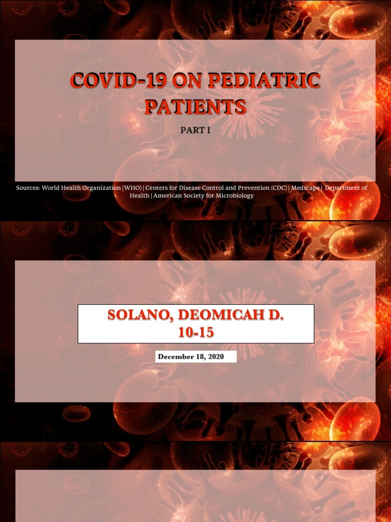 COVID-19 Impact on Pediatric Patients | PDF | Inflammation | Virus