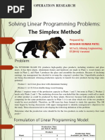 Linear Programming - Simplex Method