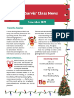Christmas Newsletter Taylor Sarvis
