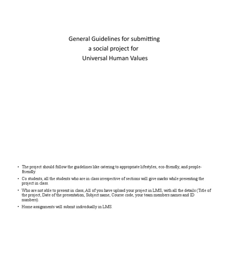 Guidelines for Submitting Social Projects | PDF