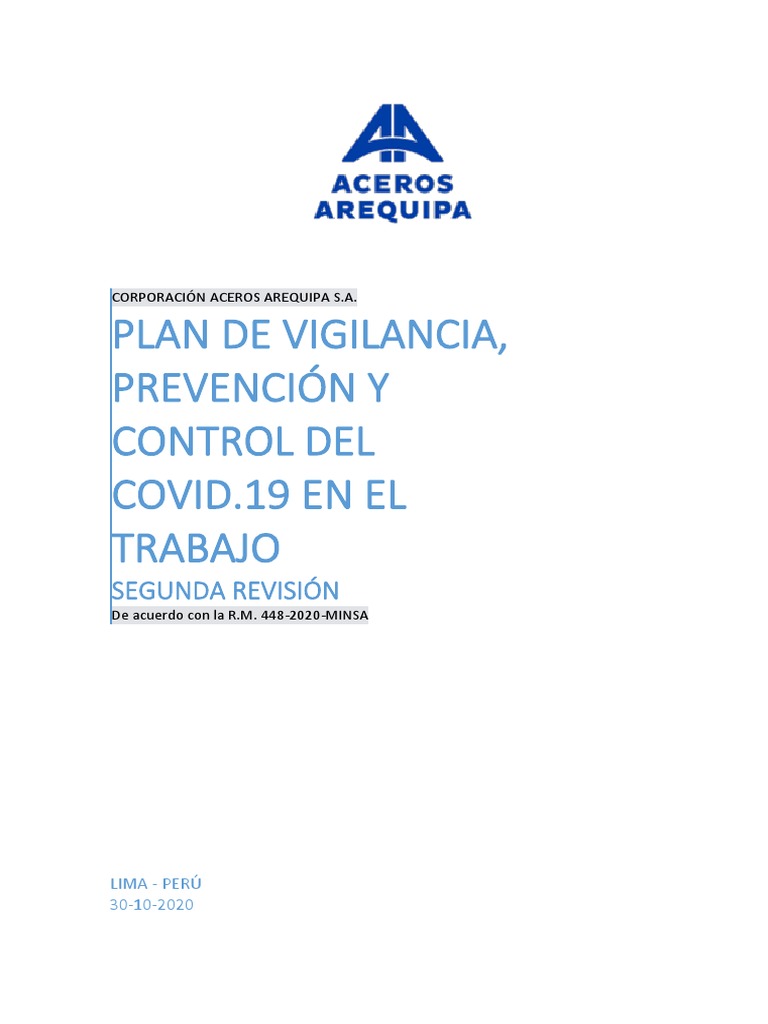 Plan para La Vigilancia Prevención y Control Covid 19 | PDF | Seguridad ...