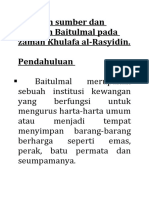 Jelaskan Sumber Dan Peranan Baitulmal Pada Zaman Khulafa Al