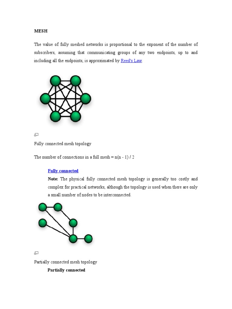 Reed's Law Fully Connected PDF Network Topology Computer Network