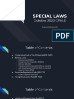 Special Laws: October 2020 CPALE