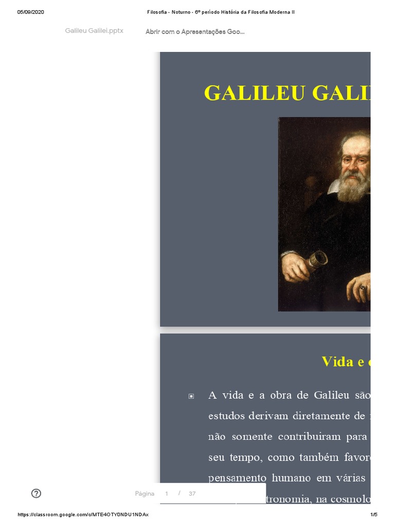 Galileu Slides Pdf Download Grátis Pdf Galileu Galilei Aristóteles
