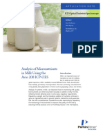 PKI - AN - 2016 - Analysis of Micronutrients in Milk Using The Avio 200 ICPOES