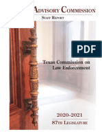 Texas Commission On Law Enforcement Staff Report - 11!6!20