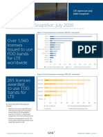 LTE Spectrum Snapshot: July 2020: Over 1,560 Licenses Issued To Use FDD Bands For LTE Worldwide