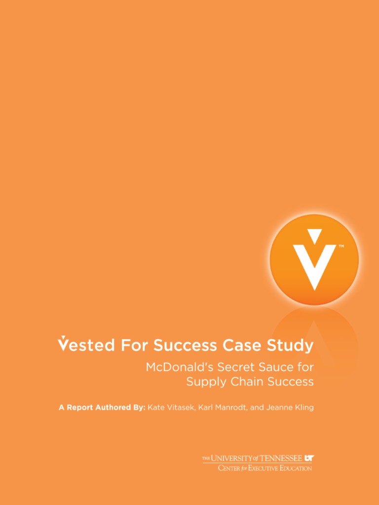 McDonalds Case Study PDF Mc Donald's Supply Chain