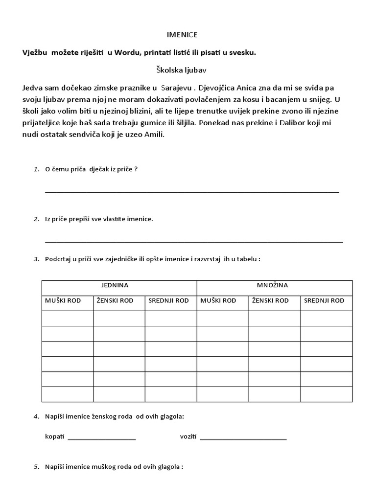 Imenice | PDF