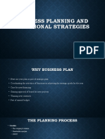 Strategic business planning and functional strategies