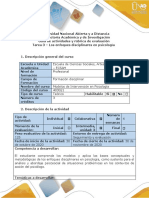 Guía de Actividades y Rúbrica de Evaluación - Tarea 3 - Los Enfoques Disciplinares en Psicología PDF