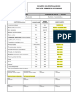 Setembro Registo Verificação Caixa Primeiros Socorros