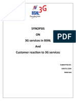Synopsis On BSNL 3G Services