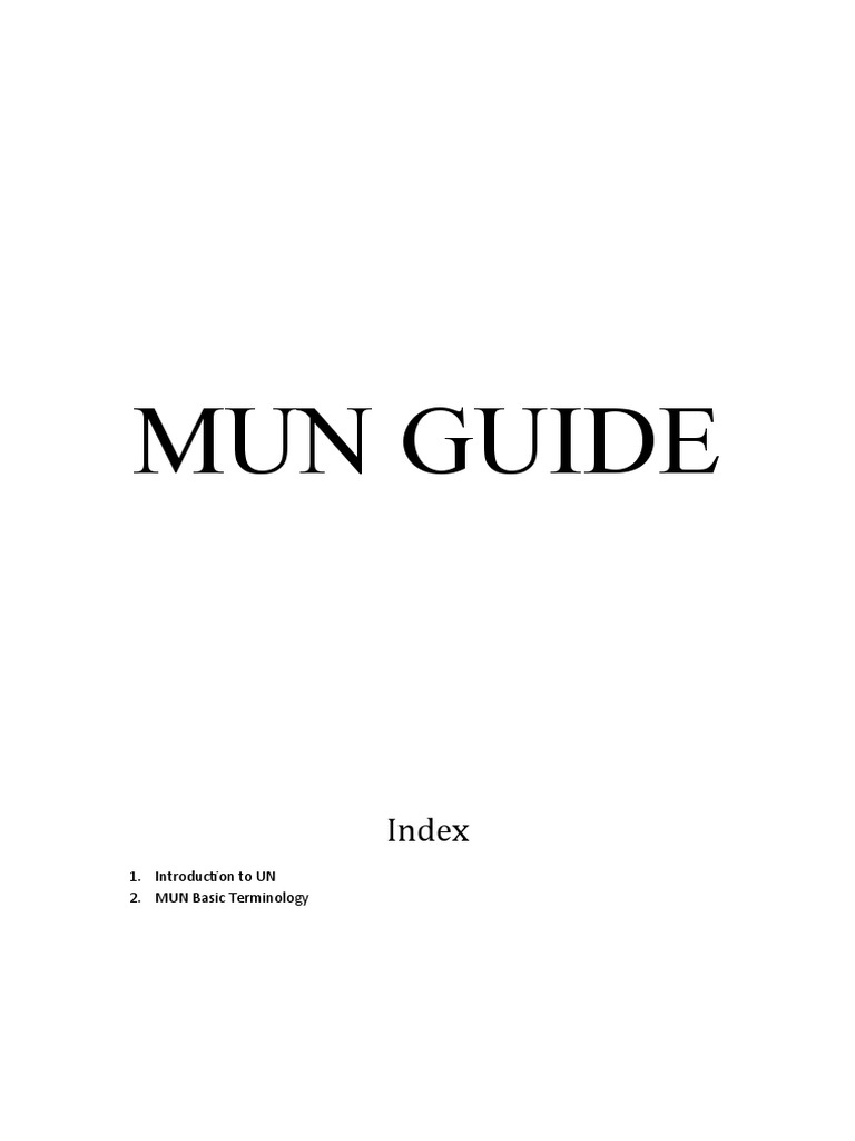 Mun Guide | PDF | Social Science