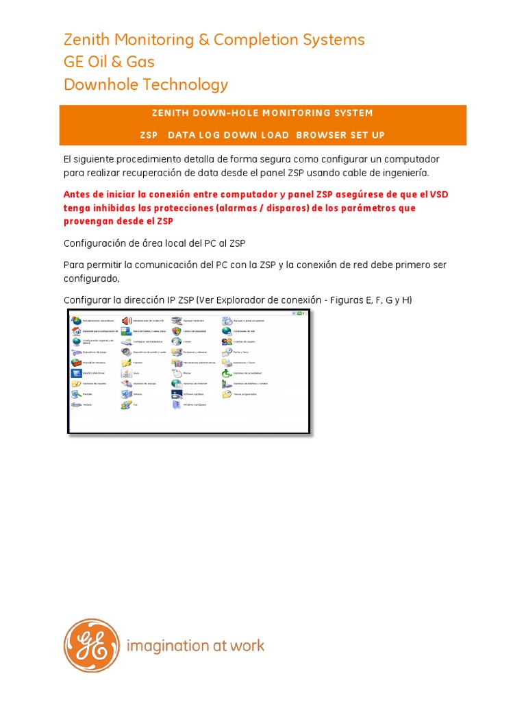 Configuración del Panel ZSP Zenith | PDF | Dirección IP | Protocolos de ...