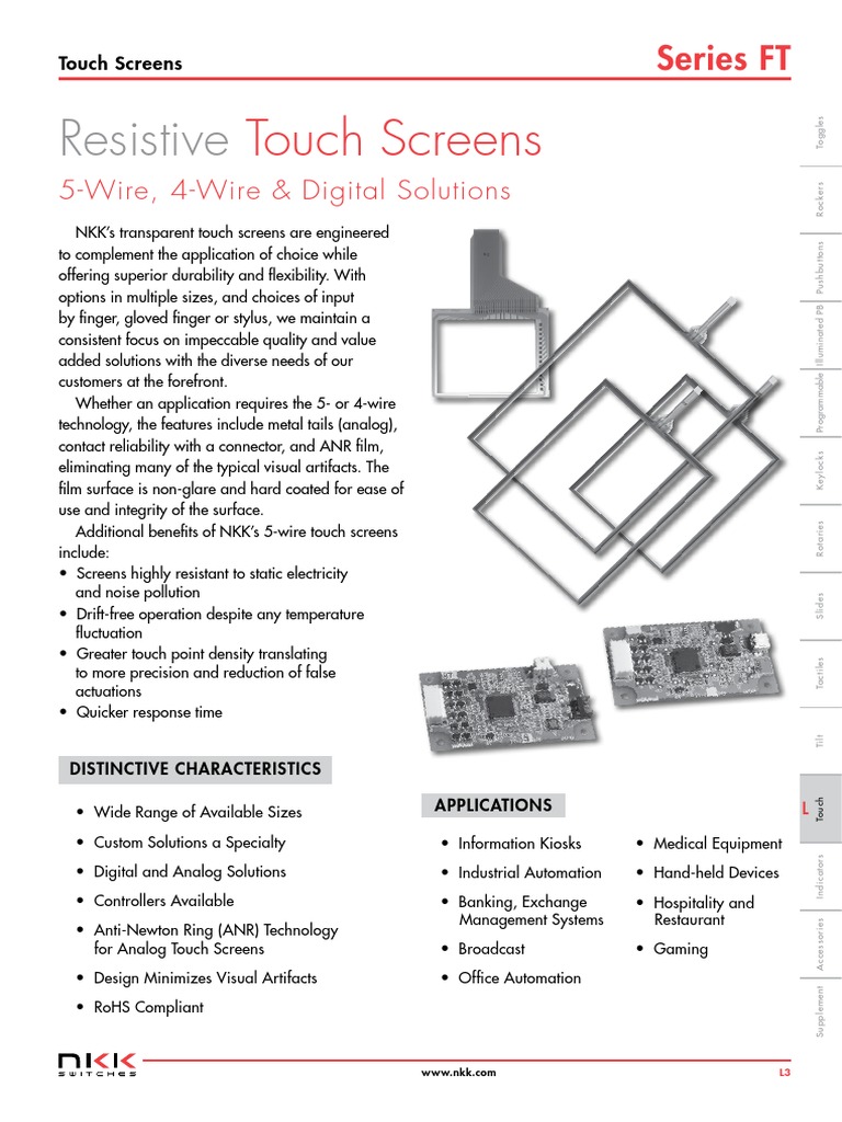 Touch Screens FT PDF | PDF | Touchscreen | Computer Monitor