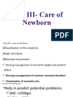 Unit III - Care of Newborn