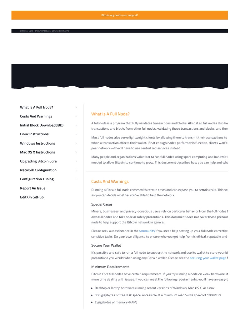 How to Run a Bitcoin Full Node | PDF | Bitcoin | Computer Network