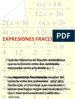 Expresiones fraccionarias: operaciones y simplificación