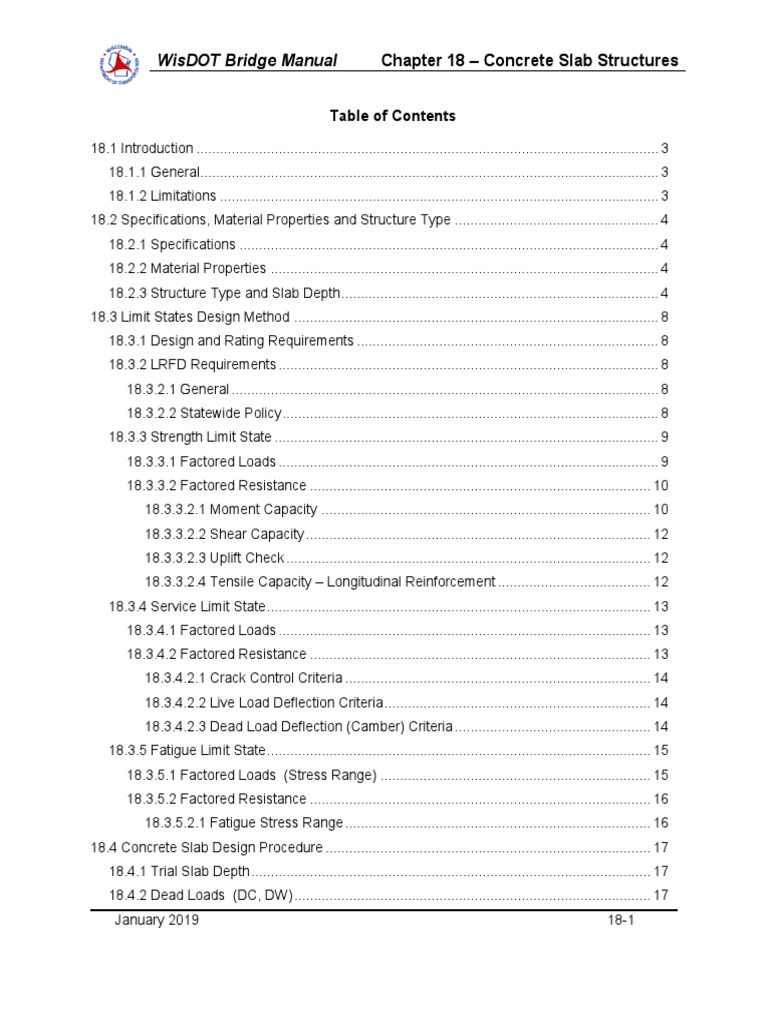 Wisdot Bridge Manual Chapter 18 Concrete Slab Structures PDF