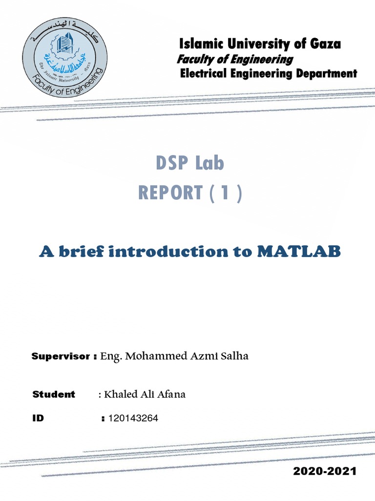MATLAB Basics for DSP Lab Report | PDF | Science & Mathematics