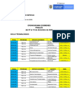 Cronograma exámenes - Finales ADMON