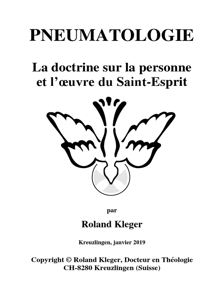Nature Et L Oeuvre Du Saint Esprit Saint Esprit Baptisme