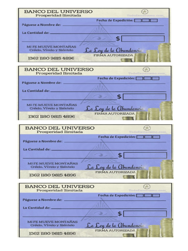 Cheque de La Abundancia | PDF