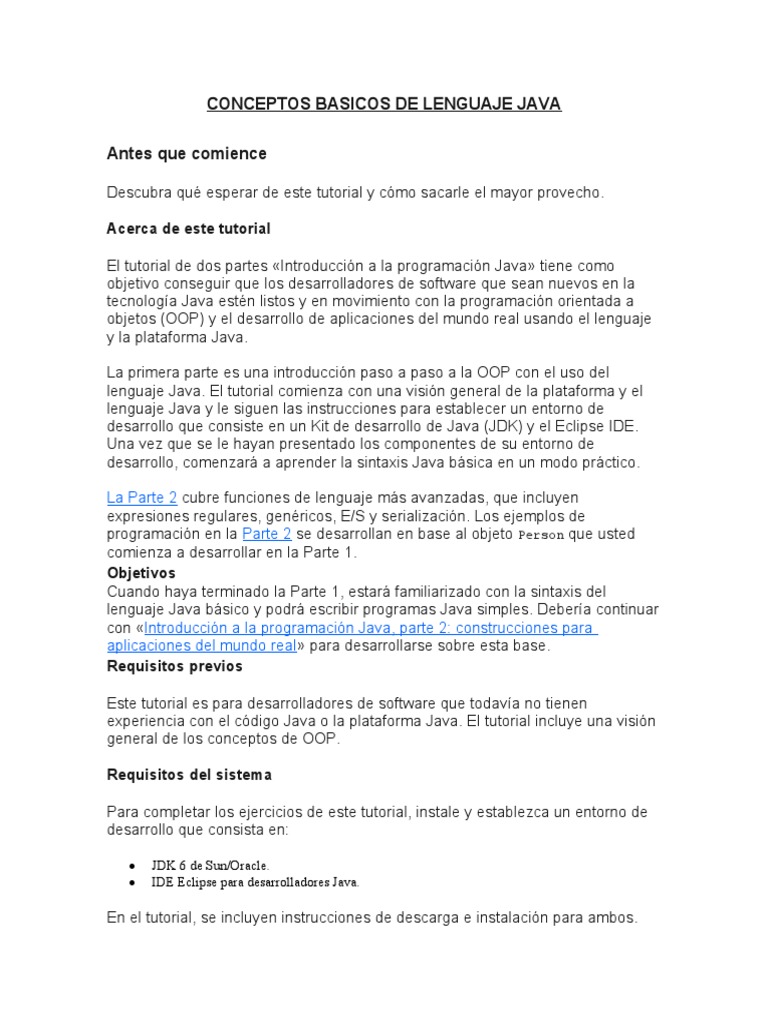 Programacion Java | PDF | Java (lenguaje de programación) | Objeto ...