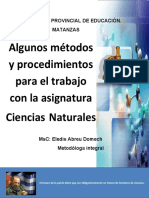 Métodos para la enseñanza de Ciencias Naturales