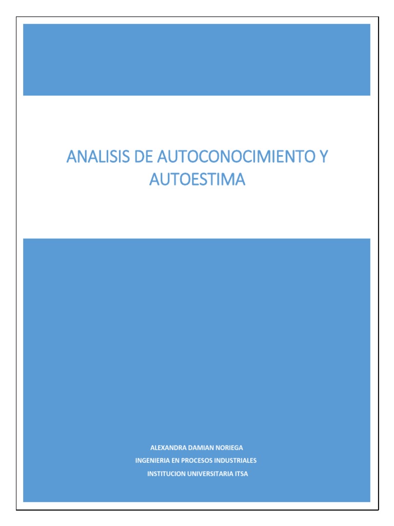 Autoconocimiento y Autoestima en el Trabajo | PDF | Autoestima ...